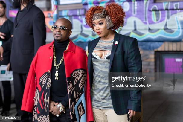 Jermaine Dupri and Da Brat arrive for VH1's Hip Hop Honors: The 90's Game Changers at Paramount Studios on September 17, 2017 in Hollywood,...