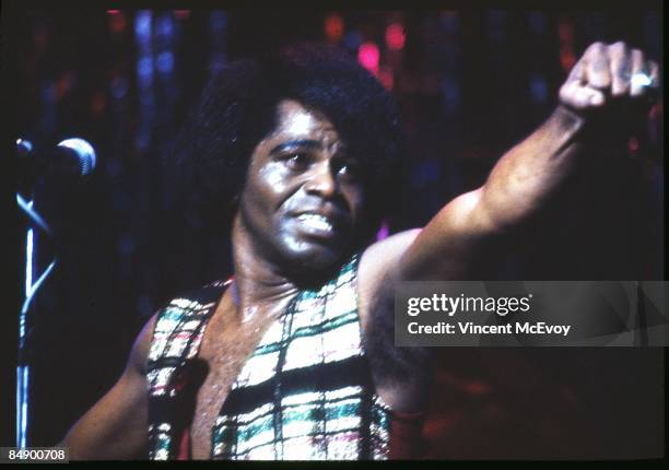 Photo of James BROWN, performing live onstage