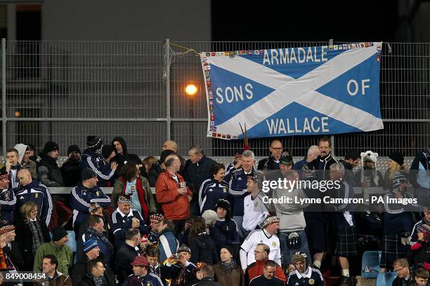 General view of Scotland football fans in the stands