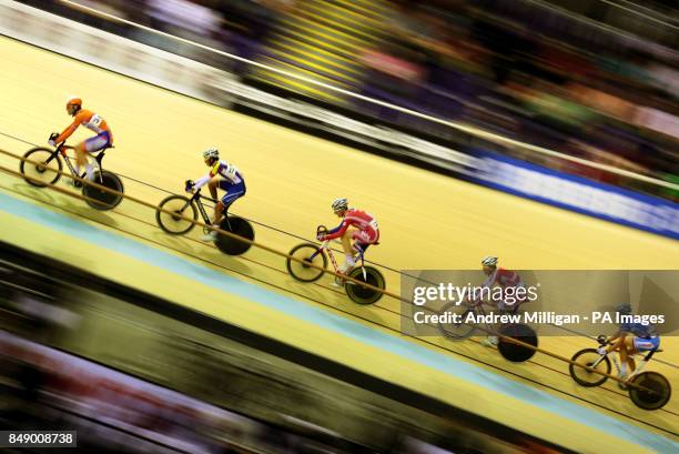 Great Britain's Jonathan Dibben during the Mens Omnium Round 11 30 Km Points Race during day one of the UCI Track Cycling World Cup at the Sir Chris...