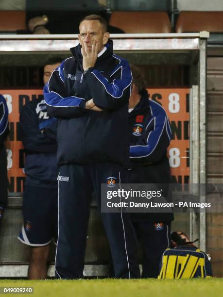 Kilmarnock Manager Kenny Shiels during the Clydesdale Bank Scottish Premier League match at Tannadice Park, Dundee.