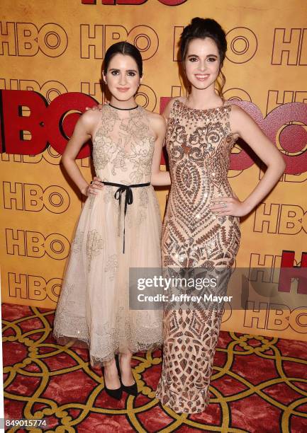 Laura Marano and Vanessa Marano attend HBO's Post Emmy Awards Reception at The Plaza at the Pacific Design Center on September 17, 2017 in Los...