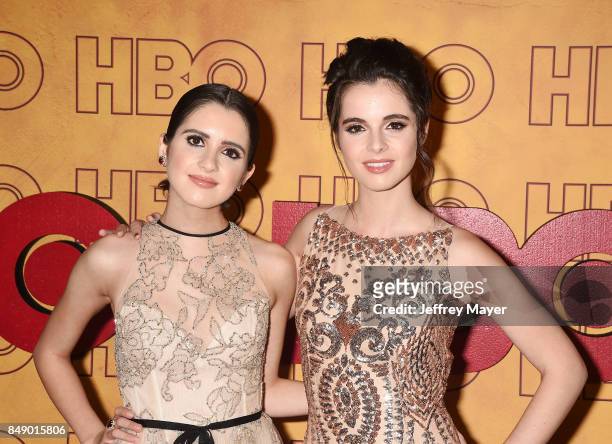 Laura Marano and Vanessa Marano attend HBO's Post Emmy Awards Reception at The Plaza at the Pacific Design Center on September 17, 2017 in Los...