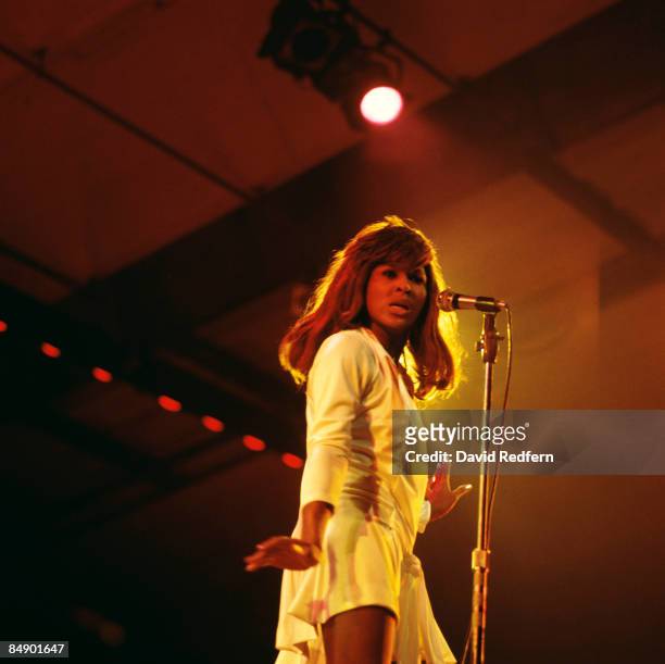 American singer Tina Turner of the Ike & Tina Turner Revue performs live on stage at the 1970 Newport Jazz Festival in Newport, Rhode Island on 11th...