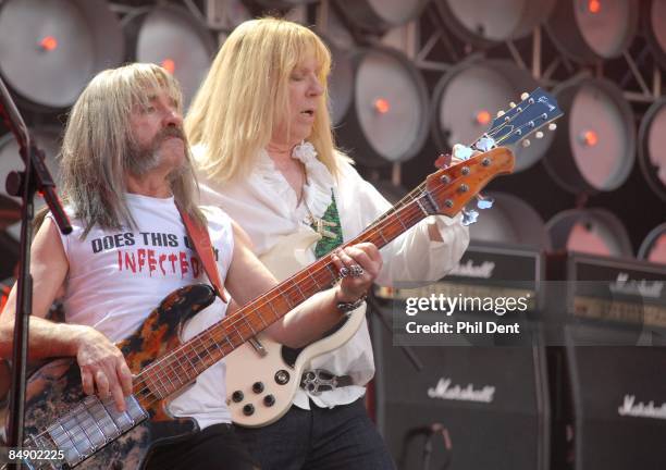 Photo of SPINAL TAP, Derek Smalls and David St Hubbins performing live onstage at Live Earth concert