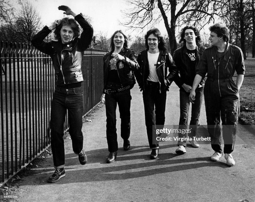 Photo of Steve HARRIS and Clive BURR and Dave MURRAY and Dennis STRATTON and IRON MAIDEN and Paul DI'ANNO