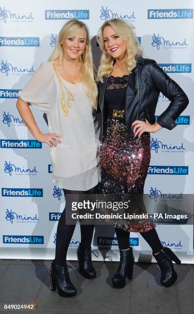 The Mac Twins Alana and Lisa Macfarlane arriving at the Mind Mental Health Media Awards, at the BFI Southbank, London.
