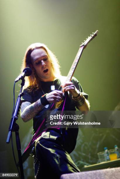 Photo of CHILDREN OF BODOM and Alexi LAIHO, Alexi Laiho performing on stage