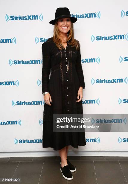 Today show co-anchor Savannah Guthrie visits the SiriusXM Studios on September 18, 2017 in New York City.