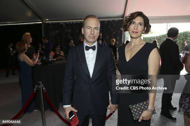 Bob Odenkirk and his wife Naomi Odenkirk arrive on the red carpet at the 69TH PRIMETIME EMMY AWARDS, LIVE from the Microsoft Theater in Los Angeles...