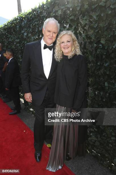 John Lithgow and wife Mary Yeager arrive on the red carpet at the 69TH PRIMETIME EMMY AWARDS, LIVE from the Microsoft Theater in Los Angeles Sunday,...