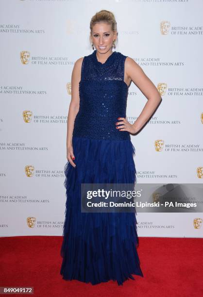 Stacey Solomon arriving at the British Academy Children's Awards 2012 at the London Hilton, in central London.