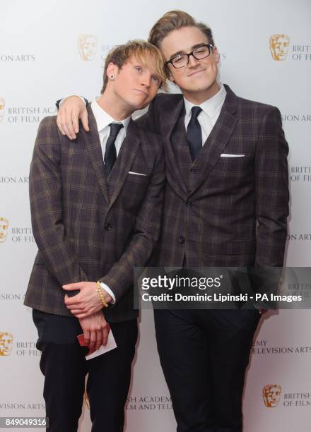 Dougie Poynter and Tom Fletcher arriving at the British Academy Children's Awards 2012 at the London Hilton, in central London.