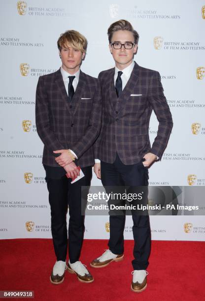 Dougie Poynter and Tom Fletcher arriving at the British Academy Children's Awards 2012 at the London Hilton, in central London.