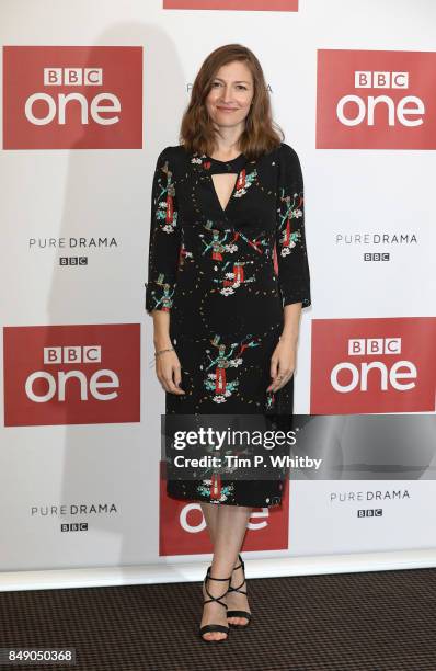 Actor Kelly Macdonald poses for a photo ahead of a preview screening of 'The Child In Time' at BAFTA on September 18, 2017 in London, England.