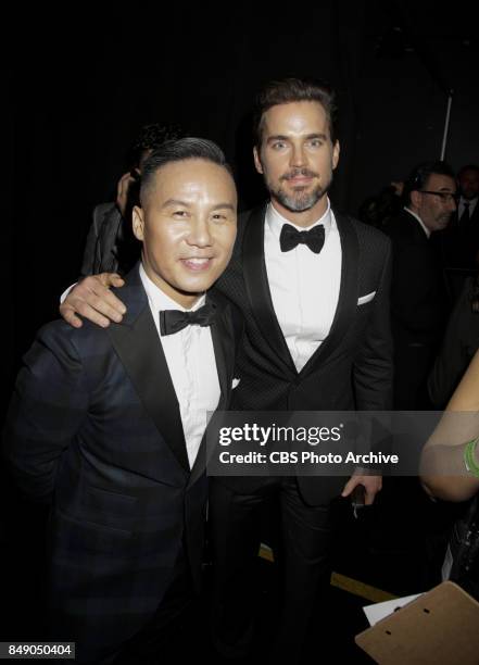 Wong and Matt Bomer backstage at the 69TH PRIMETIME EMMY AWARDS, LIVE from the Microsoft Theater in Los Angeles Sunday, Sept. 17 on the CBS...