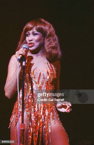 Photo of Tina TURNER; performing live onstage c.1979, solo era