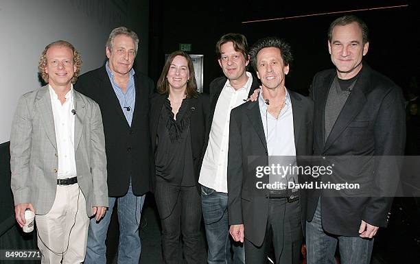 Producers Bruce Cohen, Charles Roven, Kathleen Kennedy, Christian Colson, Brian Grazer and Marshall Herskovitz attend the Producers Guild of America...