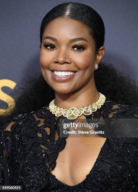 Gabrielle Union arrives at the 69th Annual Primetime Emmy Awards at Microsoft Theater on September 17, 2017 in Los Angeles, California.