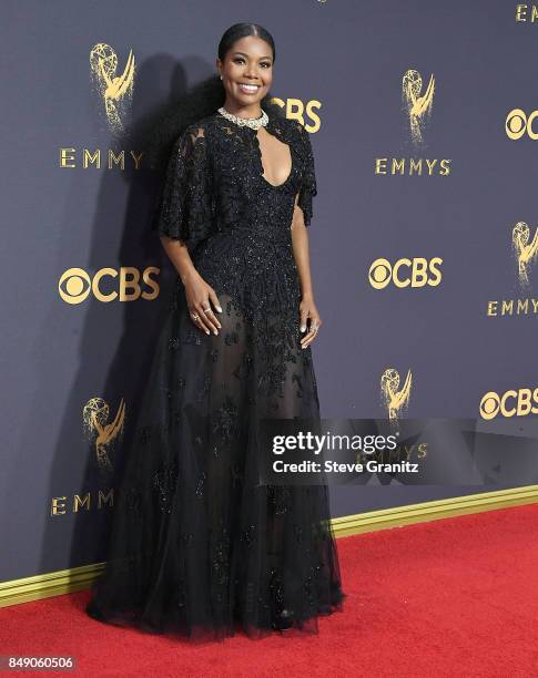 Gabrielle Union arrives at the 69th Annual Primetime Emmy Awards at Microsoft Theater on September 17, 2017 in Los Angeles, California.