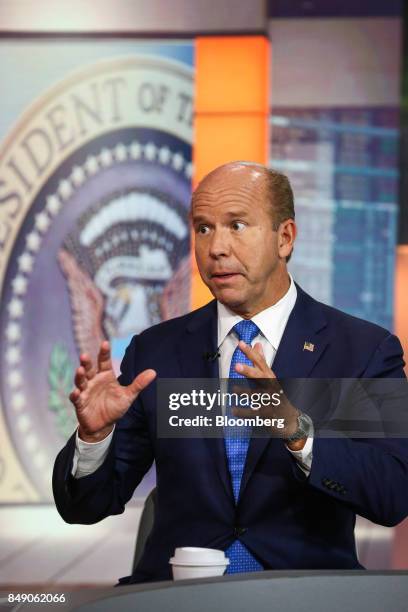 Representative John Delaney, a Democrat from Maryland, speaks during a Bloomberg Television in New York, U.S., on Monday, Sept. 18, 2017. Delaney...