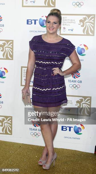 Rebecca Adlington arriving at the BT British Olympic Ball at the Grosvenor House Hotel, London.