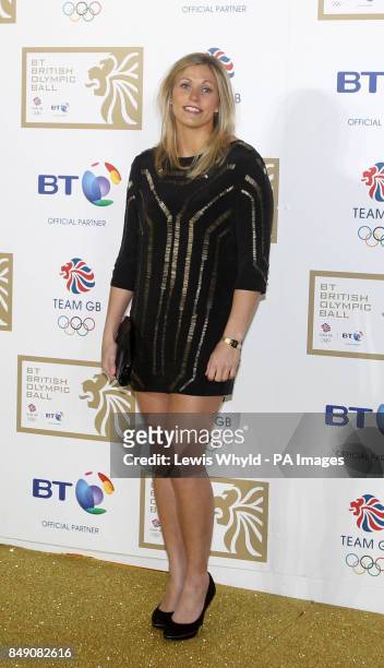 Gemma Gibbons arriving at the BT British Olympic Ball at the Grosvenor House Hotel, London.