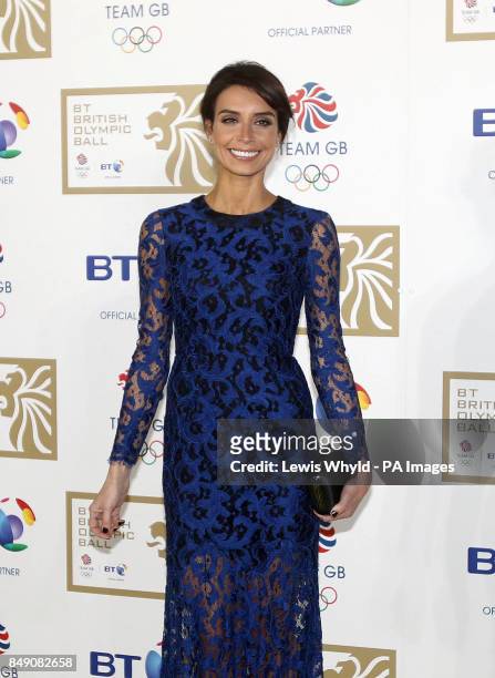Christine Bleakley arriving at the BT British Olympic Ball at the Grosvenor House Hotel, London. PRESS ASSOCIATION Photo. Picture date: Friday...