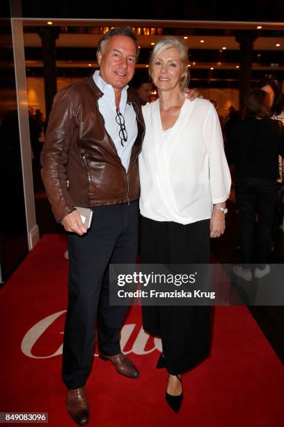 Nico Hofmann and Marika George attend the First Steps Award 2017 at Hotel Zoo on September 18, 2017 in Berlin, Germany.