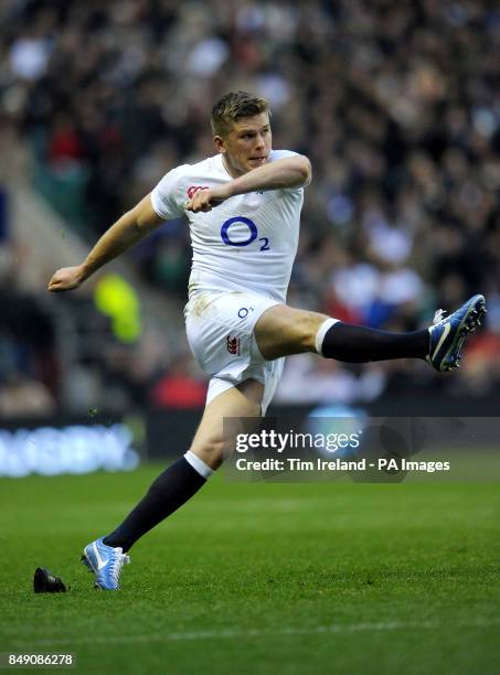 England's Owen Farrell during the QBE International at Twickenham Stadium, London.