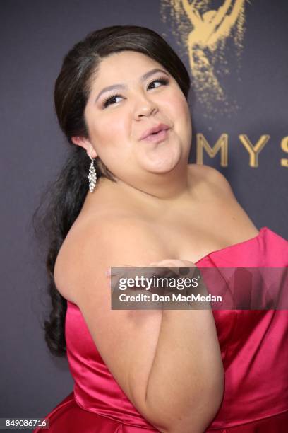 Raini Rodriguez arrives at the 69th Annual Primetime Emmy Awards at Microsoft Theater on September 17, 2017 in Los Angeles, California.