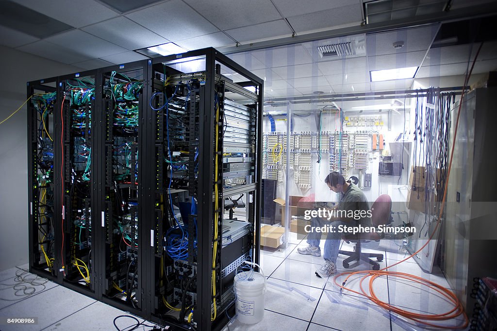 Server Room Note Man Taking Notes In Server Room High-Res Stock Photo - Getty Images