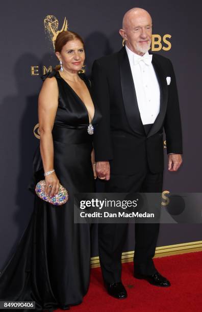 Gennera Banks and Jonathan Banks arrive at the 69th Annual Primetime Emmy Awards at Microsoft Theater on September 17, 2017 in Los Angeles,...