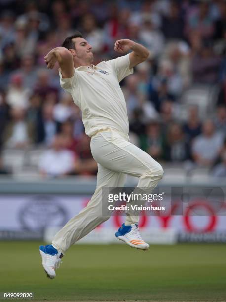 Toby Roland-Jones of England during Day One of the 3rd Investec Test Match between England and West Indies at Lord's Cricket Ground on September 7,...