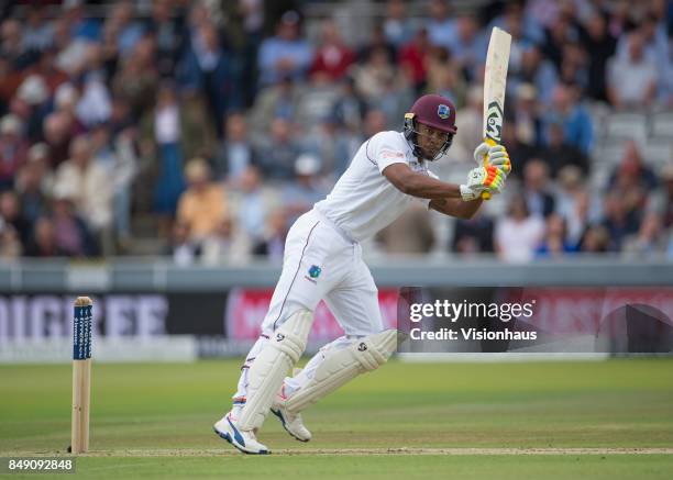 Kieran Powell of West Indies during Day One of the 3rd Investec Test Match between England and West Indies at Lord's Cricket Ground on September 7,...