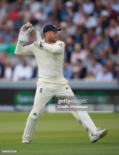 Jonny Bairstow of England during Day One of the 3rd Investec Test Match between England and West Indies at Lord's Cricket Ground on September 7, 2017...