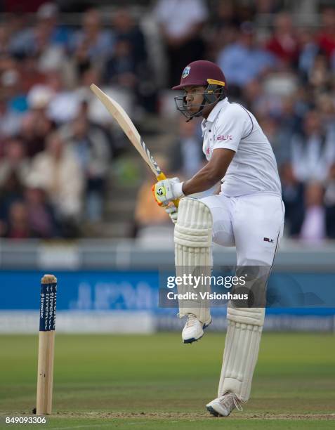 Kieran Powell of West Indies during Day One of the 3rd Investec Test Match between England and West Indies at Lord's Cricket Ground on September 7,...