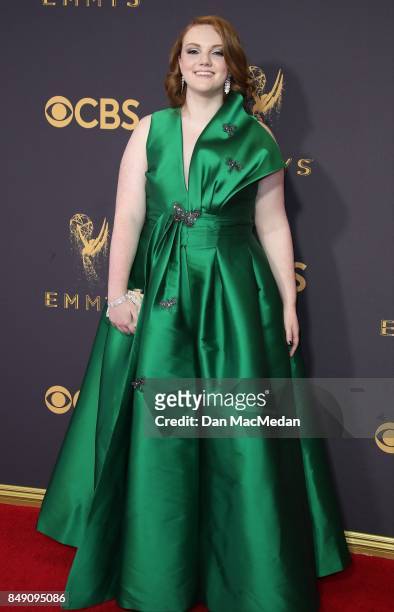 Shannon Purser arrives at the 69th Annual Primetime Emmy Awards at Microsoft Theater on September 17, 2017 in Los Angeles, California.