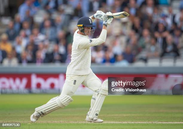 Mark Stoneman of England during Day One of the 3rd Investec Test Match between England and West Indies at Lord's Cricket Ground on September 7, 2017...