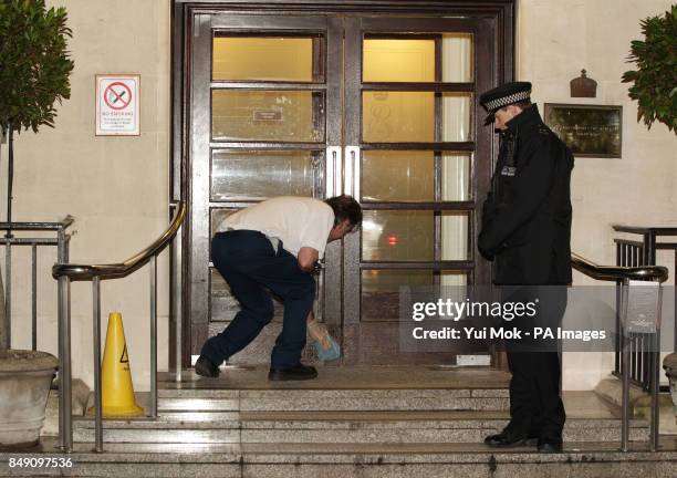 General view of King Edward VII Hospital in central London where the Duchess of Cambridge has been admitted following the announcement that she is...