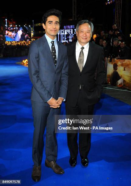 Suraj Sharma and Ang Lee arriving for the premiere of Life of Pi at the Empire Leicester Square, London.