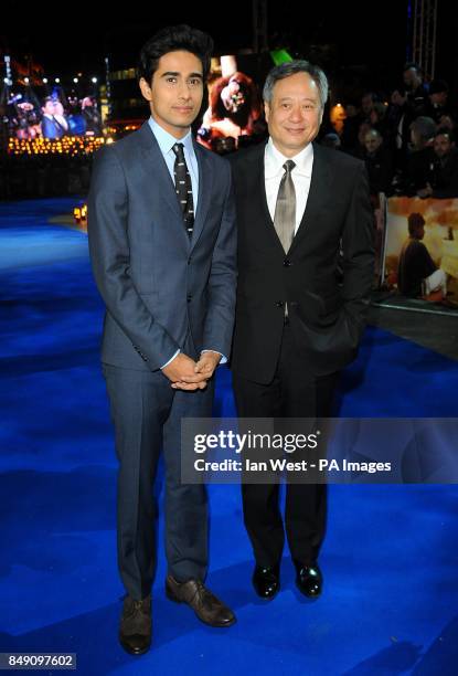 Suraj Sharma and Ang Lee arriving for the premiere of Life of Pi at the Empire Leicester Square, London.
