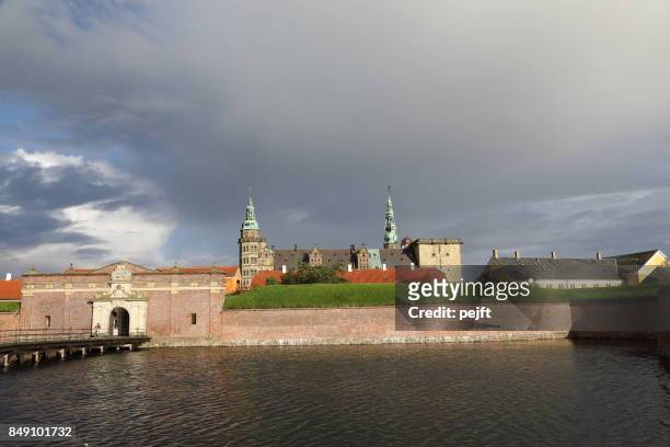 kronborg castle - unesco worlds heritage site in elsinore, denmark - pejft stock pictures, royalty-free photos & images