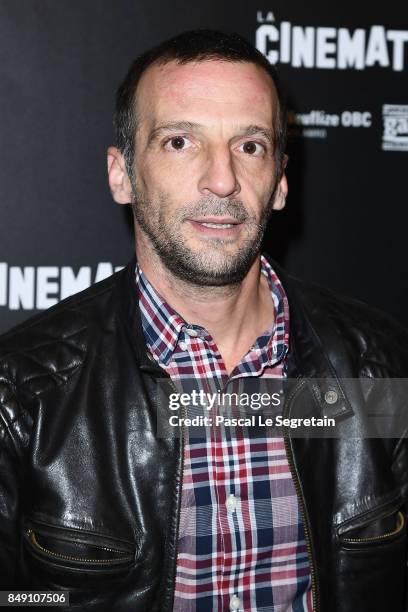 Mathieu Kassovitz attends the "Happy End" Paris Premiere at la cinematheque on September 18, 2017 in Paris, France.