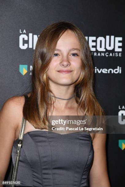 Fantine Harduin attends "Happy End" Paris Premiere at la cinematheque on September 18, 2017 in Paris, France.