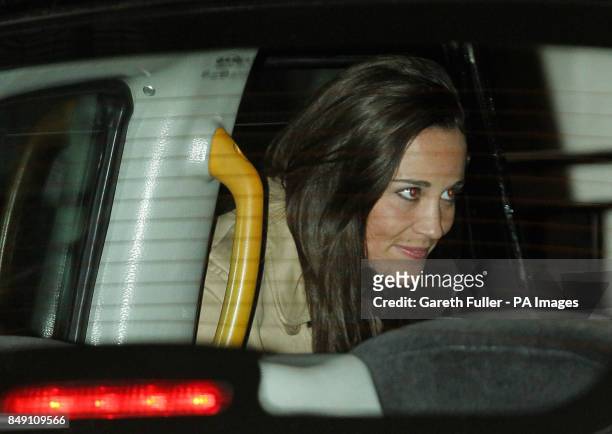 Pippa Middleton leaves the King Edward VII hospital in London after visiting her sister, the Duchess of Cambridge, who was admitted to the hospital...