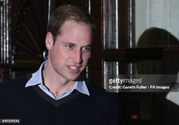 The Duke of Cambridge leaves the King Edward VII hospital in London after visiting his wife, the Duchess of Cambridge, who was admitted to the...