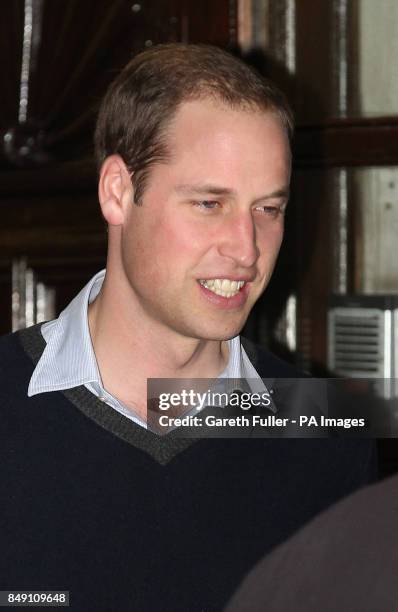 The Duke of Cambridge leaves the King Edward VII hospital in London after visiting his wife, the Duchess of Cambridge, who was admitted to the...