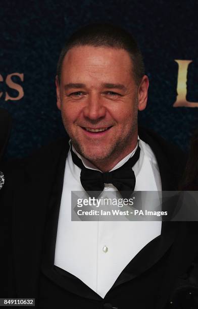 Russell Crowe arrives at the premiere of Les Miserables at the Empire Leicester Square, London, UK