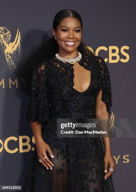 Gabrielle Union arrives at the 69th Annual Primetime Emmy Awards at Microsoft Theater on September 17, 2017 in Los Angeles, California.